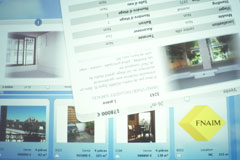 Fiche virtuelle d'un bien immobilier, logo FNAIM